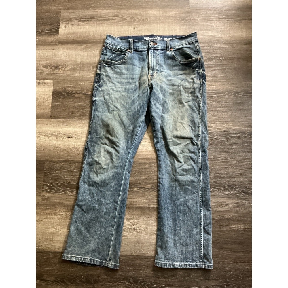 Wrangler Retro Relaxed Bootcut Jeans Mens 31x30 Blue Faded 10WRT20GL